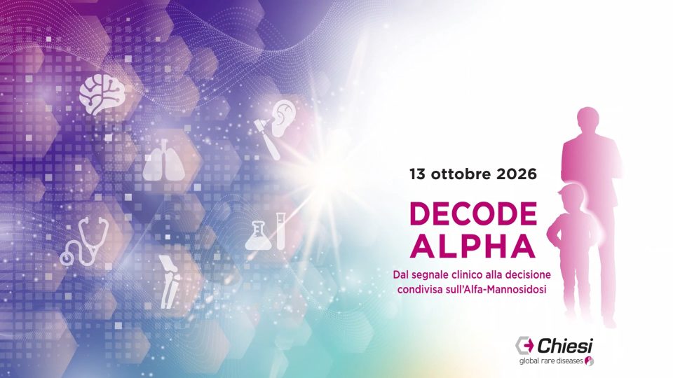 Fotogramma intro Decode Alpha per Chiesi, finale